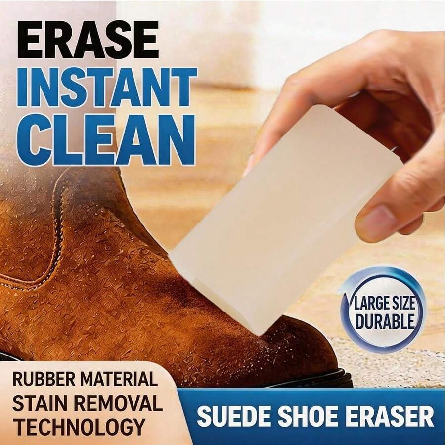 1pc, Shoe Cleaning Eraser (Chemical-Free), Suitable For Cleaning Sneakers, Suede And Other Shoes, Can Be Used For Suede, Sheepskin, Matte Leather, Rubber Materials, Shoe Care Eraser, Sneaker Stain Removal Eraser