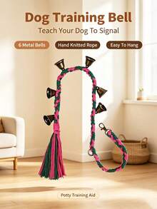 Dog Toilet Training Bell Rope, Hanging Bell With Copper Bell, Anti-Bite Braided Rope, Suitable For Puppy Toilet Training, Doorbell Training For Going Out, Pet Supplies - Multicolor - View 25