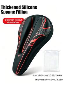 3D Thickened Bicycle Seat Cover Hollow Breathable Cushion Cover For Cycling Enthusiasts Compatible With Replacement Bicycle Saddle Cover For Fixed-Gear Exercise, Mountain And Road Bike Seats Perfect For Gym Spin Bicycle And Highway Rides - Multicolor - View 12