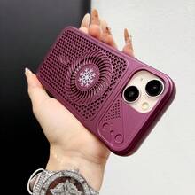 17 Pro Max 16 15 14 13 Pro Max Plus Heat Dissipation Phone Case, Honeycomb Breathable Ventilated Protective Shell, Compatible With MagSafe Shockproof Protective Case - Cherry Red - View 8