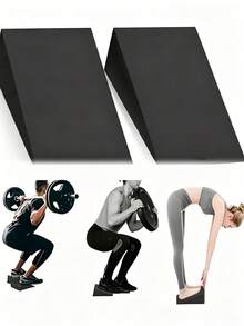 2pcs Deep Squat Wedge Ramp Blocks, Suitable For Yoga, Strength Training And Deep Stretching, Squat Assist Triangle Ramp Blocks, Yoga Bricks, Help Achieve Deep Leg Flexion - Multicolor - View 4