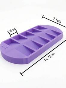 1pc Nail Art Tip Sorting Tray, Nail Tip Storage Organizer Rack, Professional Nail Artist Use, Suitable For Salon And Home Nail Art Supplies Display Rack - Multicolor - View 7