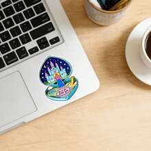 1/2/4pcs "Do This For Your Little One" Stickers, Cute Heart Pendant Princess Castle Design, Adorable And Durable Stickers, Perfect For Girls' Aesthetic Decoration, Suitable For Laptops, Coasters, Desks And Luggage - Style 1 - View 5
