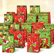 The Grinch Quirky The Party Gift Flat Pouch, The Sticker Candy Storage Organizer, Holiday Party Favor Packaging, Suitable For Party Organizers For Holiday Gift Distribution And Storage - A - View 1