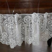 1pc Transparent PVC Round Tablecloth With White Lace Trim, Waterproof Oil-Proof Clear Table Cover, Decorative Table Mat For Home Kitchen Dining Table - Beige - View 6