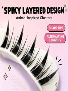 5 Pairs Cartoon Full Strip False Eyelashes, Lightweight And Delicate Synthetic Fiber, Self-Adhesive Strip No Glue Needed - Washable And Reusable, Quick Application For Thick Wild Cartoon Eyes, Suitable For Daily Hot Girl Makeup - View 6