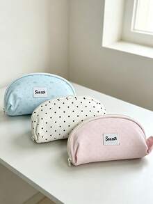1pc Cute Multi-Layer Stationery Storage Box, Gentle Polka Dot Design, Suitable For Student Girls Pencil Case, High-Value Large Capacity Stationery Box, Back To School Season (Pattern Position May Vary, Does Not Affect Use) - Multiple Styles - View 2