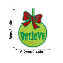 The Grinch 8pcs(Random Style) Christmas Embroidered Fabric Patches DIY Iron-On Stickers For Clothing, Bags, Holiday Decoration Material, Clothes Patch Stickers, Halloween Christmas Clothes Patch Stickers - Multicolor - View 6