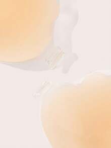 Lignisse Shell Shape Sticky Bra Invisible Push Up Front Closure Strapless Backless Self-Adhesive Seamless Lift Gathering Nipple Cover Women Intimates - Apricot - View 7