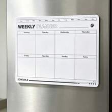 Magnetic Refrigerator Calendar, Adheres To Refrigerator Surface, Convenient For Storage And Retrieval - Weekly Planner Writing Area, Reusable Whiteboard, Suitable For Scheduling, Reminders, Shopping Lists, Functional Design | Magnetic Feature - Multiple Styles - View 1