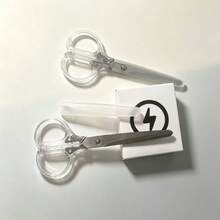 1pc Portable Student Scissors With Protective Cover, Paper Craft Scissors, Suitable For School, Office, Handmade DIY Stationery - Random Color - View 3