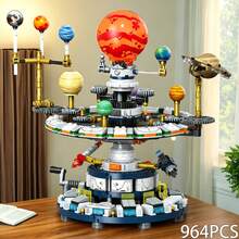 Rotatable Solar System Astronomical Model Building Blocks, 9 Planets Interstellar Space STEM Educational Blocks, DIY Science Assembly Model Toy, Suitable For Adults And Teens 14+ As Collectible Gift - Mini Building Blocks - View 9