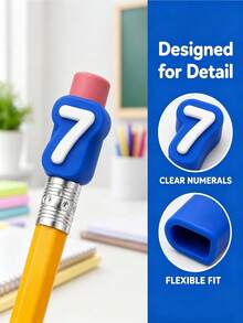 Numbered Pencil Cap Set, Reusable Classroom Pencil Labels For Teacher Organization, Student Supply Tracking Markers, Desk And Art Supply Storage Box Management Tool, Reusable Classroom Pencil Labels With Numbered Caps, Suitable For Teachers, School Stationery Organization, Pencil Tracking Markers, Applicable To School, Office, Home Teaching Labeling System - Multicolor - View 7