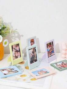 1/2/4/10/20/30pcs 3-Inch Mini Photo Frames, Colorful Plastic Vertical Photo Display Frames, Desktop Decoration Holiday Gift, Non-Magnetic - Photo Frame - View 6