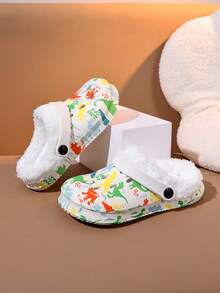 1 Pair Girls' Comfortable Fashionable Casual Pretty Rose Flower Indoor/Outdoor Versatile Beach Toe-Hole Clogs - White - View 3