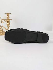 French Style Black Mesh Flat Mary Jane Shoes For Women, Spring/Summer Fairy Style Gentle Vibe - Black - View 9