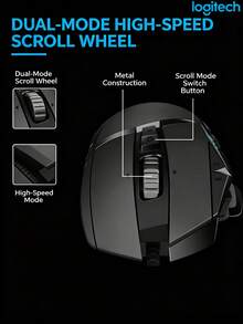 Logitech G502 HERO Gaming Mouse, Wired Version, 25K Sensor, 11 Programmable Keys, LIGHTSYNC RGB Lighting, Compatible With Desktop/Laptop - View 5