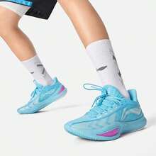 Li-Ning SHINING 3 V2 Men's Basketball Shoes, Dual BOOM Cushioning, TUFF RB Durable Outsole, Lightweight Low-Top Athletic Shoes ABAW007 - Bright Water Blue - View 5