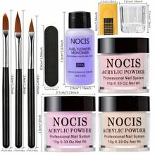NOCIS Three-Color Acrylic Nail Art Set - Enables You To Easily Master 3D Design, This Professional-Level Set Does Not Require A Light Source, Creating Stunning Effects,French Manicure And Sculpted Manicure. - Multicolor - View 3
