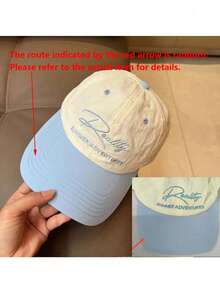Embroidered Letter Colorblock Quick-Dry Baseball Cap, Large Head Circumference Small Face Casual Outdoor Baseball Cap For Women - Multicolor - View 4