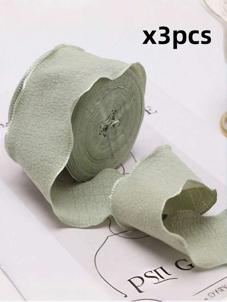4cm 女神節情人節百褶緞面絲帶 高端彈性荷葉邊泡泡皺褶織帶 生日禮盒包裝絲帶 禮品包裝絲帶 髮圈包裝 DIY蝴蝶結 花束禮物蛋糕包裝 花卉絲帶 - 多色 - 查看 7