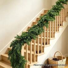 Dense Pines Realistic Touch Garland Ornaments, Greenery Artificial Pine Cypress Garlands For Christmas Holiday Mantle Fireplace Table Home Decor Real Touch Artificial Pine Greenery Christmas Garlands For Table Fireplace Wall Home Indoor Outdoor Decor - Green - View 4