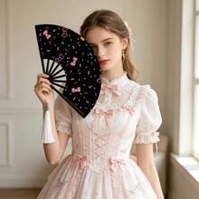 10pcs Women's Handheld Fans, Vintage Pattern Design, Bright Vintage Style, Lightweight And Portable, Suitable For Daily Use, Outdoor Activities And Party Occasions, Ideal Fashion Accessory - Hand Fan - View 1