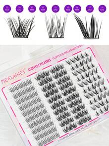 Glue-Free Mixed Style Large Capacity False Eyelashes, Cluster Style, Adjustable Density, Beginner-Friendly, Suitable For Commute And Date - View 6