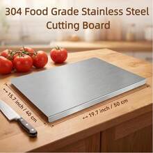 Stainless Steel Cutting Board With Lip, Large Size Metal Kitchen Chopping Board, Versatile Pastry Board For Kneading Dough & Meat Preparation - View 16