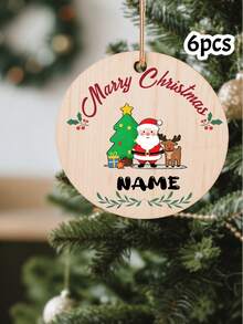 LICVIC Custom Name Christmas Ornament, Personalized Christmas Tree Decor, Customized Santa Reindeer Hanging Sign, Customizable Christmas Gift, Kids Gift - Style B - View 14