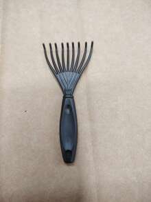 1pc Hollow Curved TPE Wood-Color Hair Comb, Wet & Dry Use, Soft Massage Detangling Brush, Suitable For Smoothing Frizzy Hair, Blowout Styling, Travel, Salon And Bathroom Hair Care Accessory - Multicolor - View 12