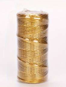 1.5mm 100m Gold & Silver Braided Rope, Suitable For Gift Wrapping, Hanging Decorations, Party Supplies, Sewing DIY Rope Art, Hemp Rope, Twisted Rope, Home Decor, Valentine's Day - Multicolor - View 7