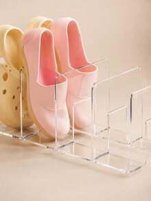 Transparent Plastic Shoe Rack - Space-Saving, No Assembly Required, Multi-Layer Floor Shoe Cabinet, Durable Transparent Storage Rack, Suitable For Entryway, Closet, Home Storage, Layered Storage System, Easy To View, Practical Storage Rack - Multicolor - View 3