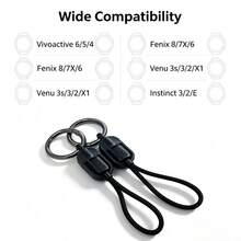 Portable Keychain Charging Cable For Watch, Magnetic Fast Charging Data Cable With Lanyard, Type-C Charging Cable, Stable Connection, Plug And Play - Black - View 5