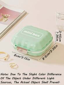 1pc Portable Mini Jewelry Storage Box, Multi‑Compartment Travel Earring Ring Organizer Case, Compact Small Accessory Holder For Daily & Trip Use, Multi‑Color Available,Weekend Trip Organizer,Christmas Stocking Filler.Birthday Small Gift. - Multicolor - View 13