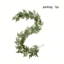Dense Pines Realistic Touch Garland Ornaments, Greenery Artificial Pine Cypress Garlands For Christmas Holiday Mantle Fireplace Table Home Decor Real Touch Artificial Pine Greenery Christmas Garlands For Table Fireplace Wall Home Indoor Outdoor Decor - Green - View 14