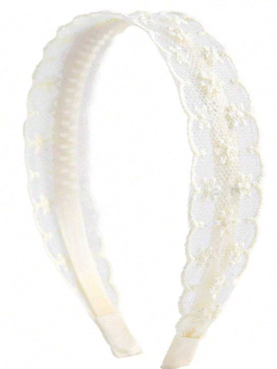 Fashionable Elegant Lace Embroidered Headband 1pc/Set - Multicolor - View 1