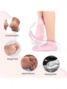 Silicone Moisturizing Care Hand And Foot Gel Masks, Essential Oil Nourishing Gloves And Socks, Exfoliating Agent, Hydrating - Multicolor - View 8