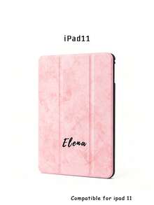 Personalized Custom Name Tablet Case, Custom Name, Tri-Fold Stand, Slim PU Leather Shockproof Protective Shell, Suitable For Home, Office, Travel, Daily Use, Aesthetic Gift For Women, Friends - Multicolor - View 10