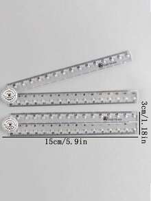 2/1 Creative Drawing Measuring Acrylic Transparent Folding Ruler, Transparent Design, Minimalist Style, Foldable Storage, Convenient To Carry, Back To School Essentials - / - View 4