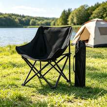 BRS Portable Folding Chair Comfortable Armchair Travel Chair Stool Foldable Camping Chair Folding Beach Chair With Storage Carrying Bag Folding Stool Suitable For Outdoor Camping, Picnic, BBQ, Beach, Yard Garden And Fishing - Multicolor - View 2
