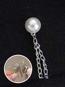 1/3/5pcs Multi-Functional Plastic & Metal Clothing And Trouser Leg Clips, Star-Shaped, Heart-Shaped, And Bow-Knot Faux Pearl Design, Non-Slip Pant Length Adjuster, Prevents Trouser Legs From Dragging On The Ground, Suitable For Jeans, - Multicolor - View 16