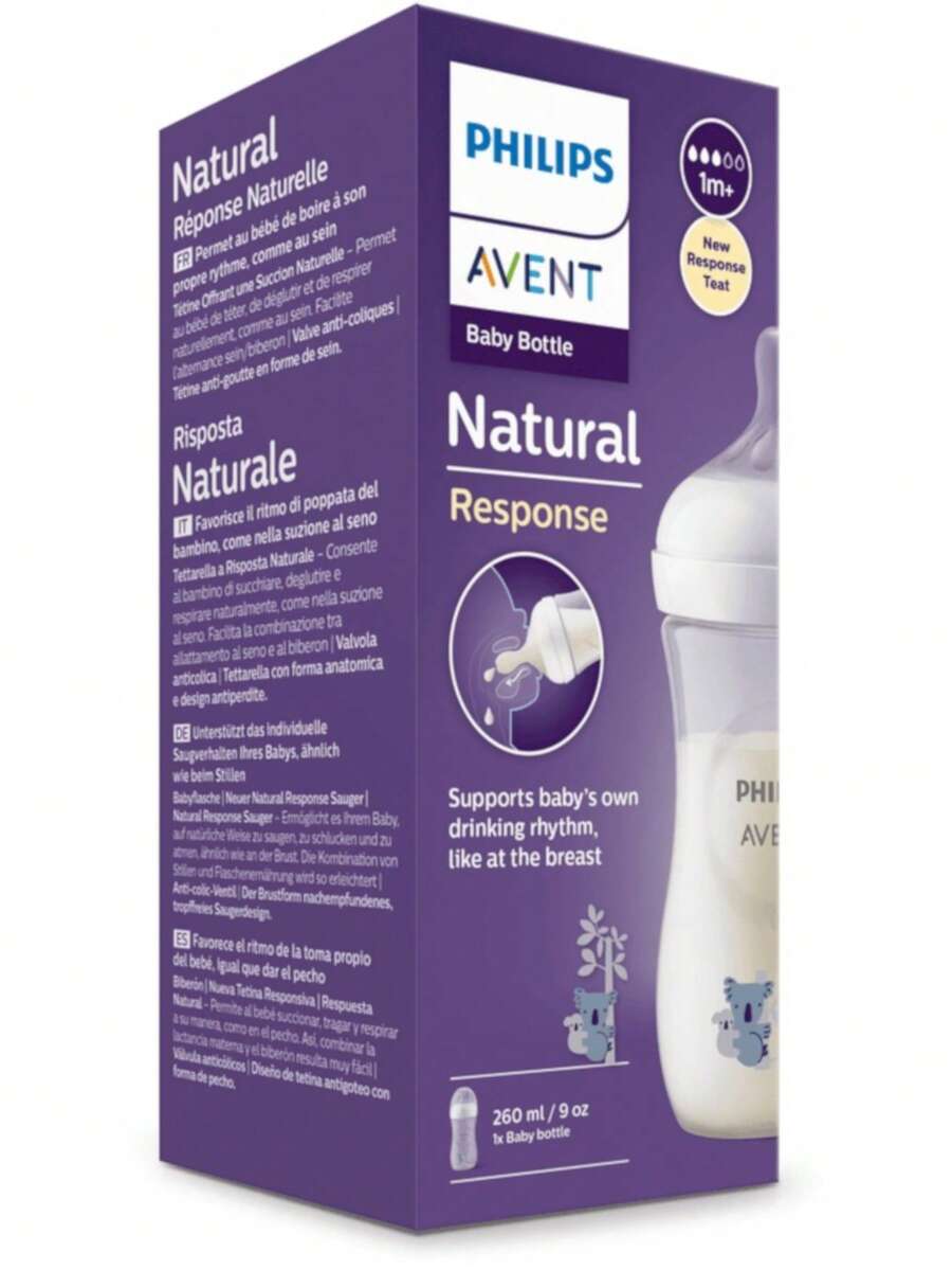 PHILIPS AVENT NATURAL 3.0 KOALA DECORATED BOTTLE 1 PIECE - Clear - View 1