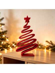 1pc 3D Printed Minimalist Christmas Tree Ornament | Modern Geometric Desktop Decor - Living Room, Entryway, Hallway, Dining Table Holiday Atmosphere Decoration / Versatile Home Style / Creative Christmas Gift - Multicolor - View 8