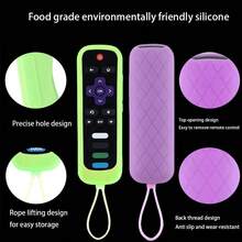 1pc Silicone Glow-In-The-Dark Remote Control Protective Case Compatible With T CL RO KU RC280TV Remote, Anti-Drop And Dirt-Resistant Protective Cover - View 9