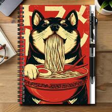 1 Set Japanese Cute Style 2D Cover Spiral Coil Notebook With Pen, Shiba Inu Eating Ramen Pattern, Eye-Catching Design. Great Helper For Work And Study, Suitable For Diary, Daily Planning And Notes. Thoughtful Gift Choice For Graduation, Birthday And Other Occasions, Smooth Writing, High Quality, Adds Fun To Recording And Creating. - 1 Book + 1 Pen - View 17