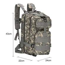 Mochila Táctica para exteriores 25L Mochila táctica de gran capacidad Multicompartimiento para Actividades al aire libre - Verde militar - Ver 3
