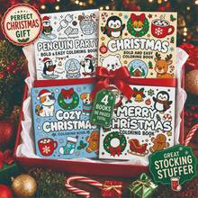Buku Mewarnai Natal - Buku Mewarnai Dewasa yang Menyenangkan & Menggemaskan, 24 Halaman, Mewarnai untuk Meredakan Stres: Hadiah Sempurna untuk Pecinta Mewarnai (Mewarnai Ruang Nyaman), Ideal untuk Natal, Halloween dan Ulang Tahun, Hadiah Pesta, Hadiah Kembali ke Sekolah - MultiWarna - View 2