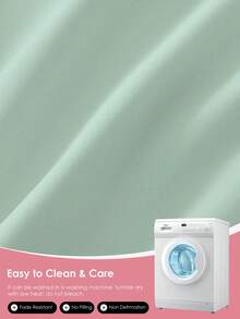 HONEYMOON 1pc Solid Color Soft Fitted Sheet 100% Polyester Fabric Lightweight Cloud-Like Touch Bedding Mattress Cover, Suitable For 9-12 Inch Deep Mattress, Soft Breathable Machine Washable, Shrink-Resistant, All-Season Use, Different Sizes Suitable For Home And Dorm, Back To School Dorm Essential, Light Green - Light Green - View 5