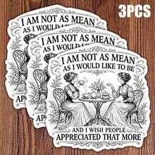 3 Inch 1pc "I'm Not As Mean As I Imagine" Humorous Sarcastic Quote Sticker, Suitable For Laptop, Water Bottle, Notebook, Cup, Diary, Locker, Perfect For Students, Teachers, Adults And Creative People - A - View 12